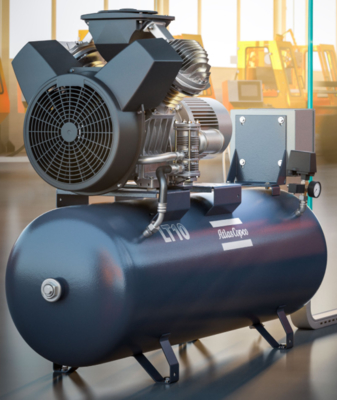 আটলস এলটি১০ রোটারি স্ক্রু এয়ার কমপ্রেসর ৭.৫ কিলোওয়াট ৫০ হার্জ ৬৮-৮৩ ডিবি(এ)