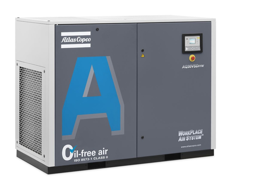 30kw তেল মুক্ত আটলাস স্ক্রু এয়ার কম্প্রেসার AQ-30 VSD 72dB গোলমালের মাত্রা