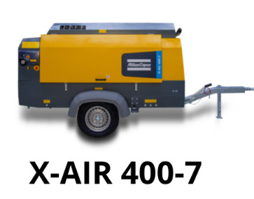 12 M3/min FAD পোর্টেবল কম্প্রেসার X-AIR 400-7 বৈদ্যুতিক শক্তি উৎস এবং 7 বার দক্ষতা সঙ্গে