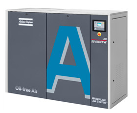 তেল মুক্ত আটলাস স্ক্রু এয়ার কম্প্রেসার 15kw AQ 15 VSD জল ইনজেকশন